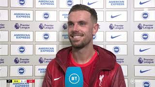 Jordan Henderson Hails Top Class Luis Díaz After His Goal In Liverpools Win At Brighton [upl. by Hamon428]