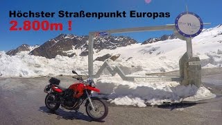 Die Ötztaler Gletscherstraße  Höchste Straße Europas  BMW F 800 GS [upl. by Gennie]