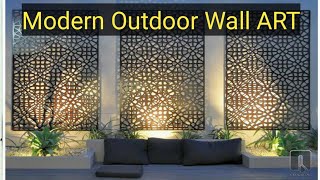 OUTDOOR WALL ART \GRAIR LESER CUT METAL SCREEN\ALUMINUM PERFORATED GALLERY SCREEN PANEL\GARDEN FENCE [upl. by Rialc265]