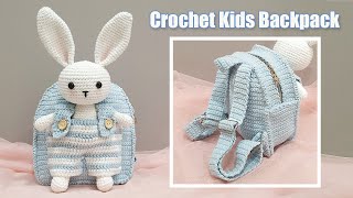 Amigurumi Tutorial l How To Crochet Kids Backpack [upl. by Ingelbert]