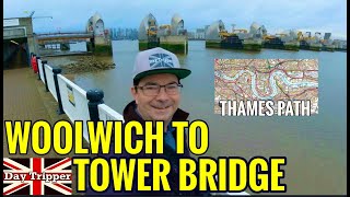 Thames Path Walk  Woolwich to Tower Bridge UK National Trails Day Tripper Vlog 51 [upl. by Gnauq108]