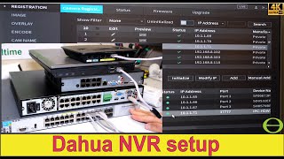 Dahua NVR setup 2023 hard drive cameras and remote view  step by step Models 4116 amp 4216 [upl. by Gabriele439]