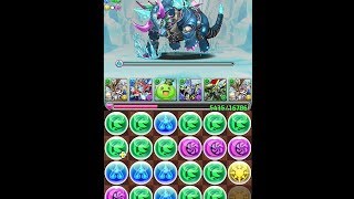 パズドラ 「氷の機械龍 地獄級」 ゼウスディオス1225倍PTノーコンクリア [upl. by Marzi]