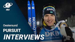 World Cup 2324 Oestersund Men Pursuit Interviews [upl. by Teerprah353]