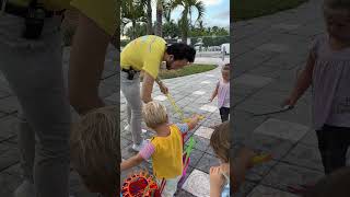 Have you tried making bubbles with friends Cute kids Playing with bubbles [upl. by Nerad]