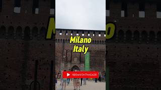 Walking near Sforza Castle Milano Italy 😎 travel europe italy viralvideo fyp summer milan [upl. by Angelia]