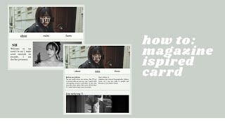 magazine inspired interactive carrd tutorial [upl. by Nnaeerb880]