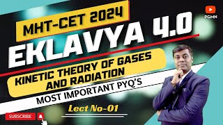 EKLAVYA 40  Kinetic Theory of Gases and Radiation  LECT 01  MHTCET 2024 PCM  Mukesh Sir [upl. by Albrecht]