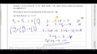 WME0101 IAL Edexcel M1 October 2022 Q6 Vectors Resultant Forces [upl. by Eilsew]