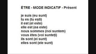 ÊTRE MODE INDICATIF Présent conjugarea verbelor in limba franceza [upl. by Hteboj]