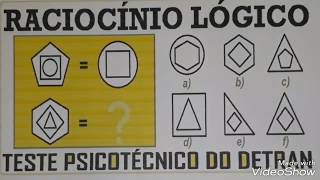 Teste Psicotécnico DETRAN  Raciocínio Lógico Psicoteste 14 [upl. by Lurline946]