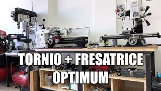 BASE PER TORNIO  FRESATRICE Optimum  Lavorazione del metallo e legno [upl. by Lumpkin]