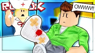 Roblox Adventures  I BROKE MY LEGS Roblox Hospital [upl. by Yeltneb]