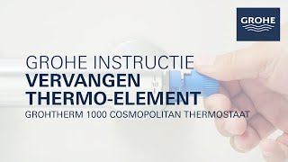 Het thermoelement vervangen van een GROHE Grohtherm 1000 thermostaatkraan [upl. by Kendy]