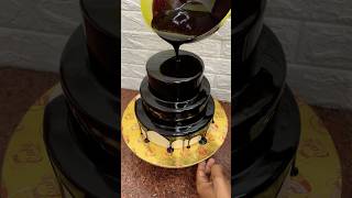 ￼ 3 tier chocolate cake decorating ideas youtubeshorts shorts chocolatecake cakedesigns [upl. by Flavia]