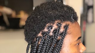 How To Box Braids  Tutorial for Beginners Ft BTL Braiding Gel [upl. by Ajak]