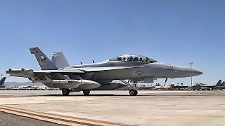 EA18G Growlers At Red Flag Nellis • Day amp Night Operations [upl. by Amlez]