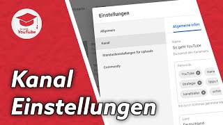 Die wichtigsten YouTube Kanal Einstellungen 2020 [upl. by Berner]