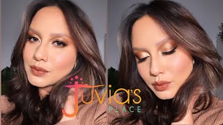 FIRST IMPRESSION amp REVIEW  JUVIAS PLACE FOUNDATION CONCEALER CONTOUR POWDER EYESHADOW [upl. by Othilie]