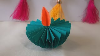 DIY paper diya forr diwali decoration diyfestivedecor diydiwalidecor handmadediwalidecor [upl. by Annazor]