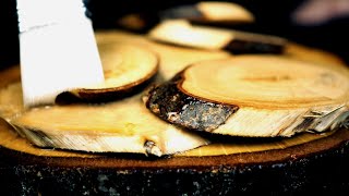 ASMR Dry wood soaked in water sizzling sound effect [upl. by Dlareg]