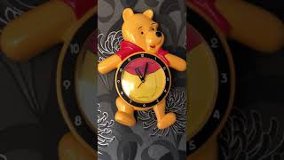 Vintage DISNEY Winnie The Pooh Pendulum Wall Clock RARE [upl. by Kcirrez544]