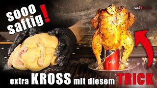 Brathähnchen vom Gasgrill  mit Trick für extra krosse Haut [upl. by Reilly]