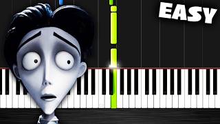 Victors Piano Solo Corpse Bride  EASY Piano Tutorial by PlutaX [upl. by Farica]