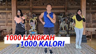 AEROBIK PENURUNAN BERAT BADAN 1000 LANGKAH 1000 KALORI [upl. by Pepe]