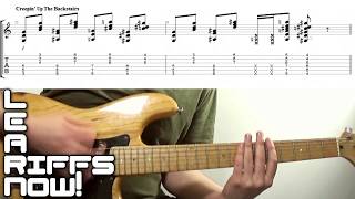 Creepin Up The Backstairs Guitar Tab Main Riff  The Fratellis [upl. by Karlen]