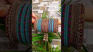 Beautiful bangles designs colour combination bangles setshort video [upl. by Ynwat]