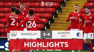 Barnsley Win Nine Goal Thriller  Barnsley 54 Barrow AFC  Emirates FA Cup 202122 [upl. by Artaed]