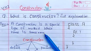 Constructors in Java  what is constructor with syntax and example [upl. by Naugan]