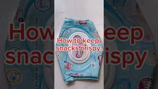 How to keep snacks crispy  cách giữ snack giòn lâu howto shorts tips meovat [upl. by Aleron]