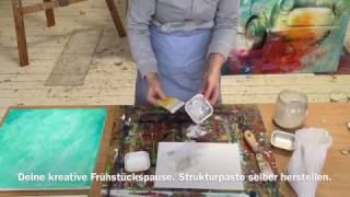 Strukturpaste selber herstellen acrylmalerei für Anfänger Tutorial painting [upl. by Irrot]