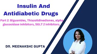 Insulin amp oral Antidiabetic Drug Biguanides Thiazolidindiones derivatives amp SGLT 2 inhibitors [upl. by Ojeibbob]