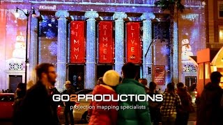 Projection Mapping Jimmy Kimmel Live Christmas Light Show 2015 [upl. by Phare]