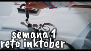 Primeros trazos Resumen de la semana 1 reto Inktober [upl. by Ybreh]