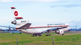 Biman Bangladesh McDonnell Douglas DC10 Birmingham Take Off and Landing  ATC [upl. by Reta]