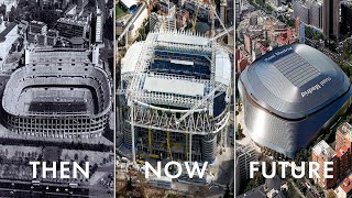 Santiago Bernabeu Then vs Now vs Future Shorts [upl. by Nosimaj]