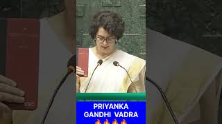 Priyanka Gandhi taking oath rahulgandhi priyankagandhi modi congress bjp shorts shortvideo [upl. by Madid366]