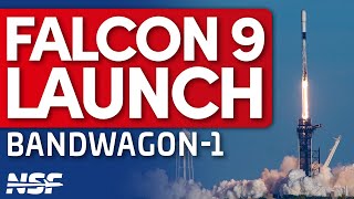 SpaceX Falcon 9 Launches Bandwagon1 [upl. by Elvina]