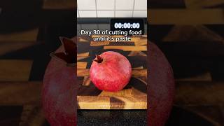 Cutting food until it’s paste 🔪 Day 30 Pomegranate 💣 foodcutting satisfyingvideo [upl. by Demahom]