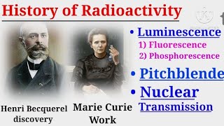 History of Radioactivity  Henri Becquerel amp Marie Curie Discovery  Luminescence Pitchblende [upl. by Dareg]