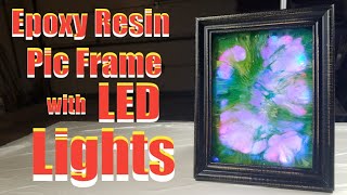 How to make Epoxy Resin Pic Frame with LED Lights Tutorial [upl. by Webb]