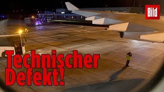 Kanzlerin Merkels Flieger muss umdrehen und in Köln landen [upl. by Nirol]