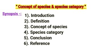 Concept of species amp Species category MSc zoology 1St sem Hindi easy notes 📝📖 Lavkumar cg [upl. by Abibah]