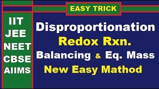 NEW EASY TRICK Disproportionation ReactionsBalancing amp Equivalent MassJEEMedicalCBSE [upl. by Ymia]