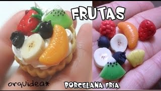 como hacer FRUTAS de porcelana fria  para decoden [upl. by Gnim]