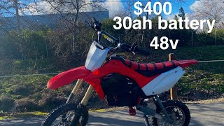 Should you get a 30ah battery for your razor dirt bike Mx500 Mx650 Sx500 [upl. by Delilah]